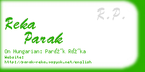 reka parak business card